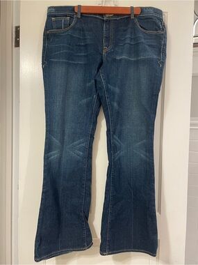 Vintage 2006 Old Navy OND Low Waist Bootcut Jeans Dark Wash Y2K Stretch - 16